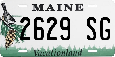 ME license plate 2629SG