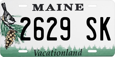 ME license plate 2629SK
