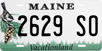 ME license plate 2629SO