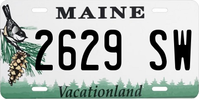 ME license plate 2629SW