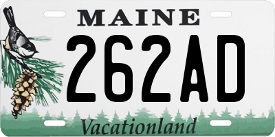 ME license plate 262AD