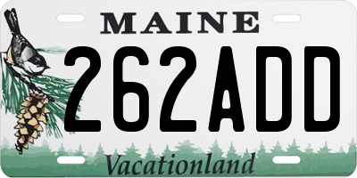 ME license plate 262ADD