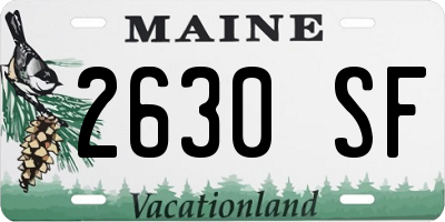 ME license plate 2630SF