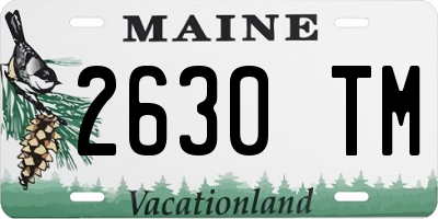 ME license plate 2630TM