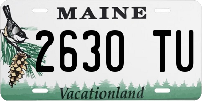 ME license plate 2630TU