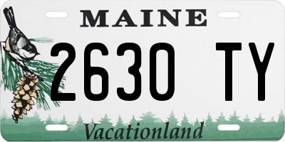 ME license plate 2630TY