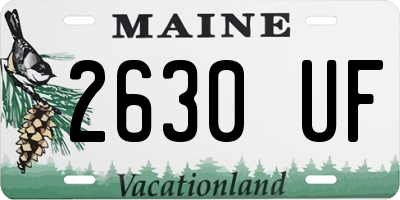 ME license plate 2630UF