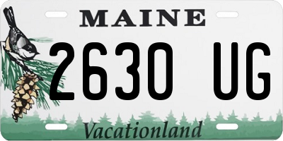 ME license plate 2630UG