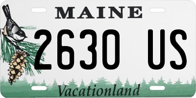 ME license plate 2630US