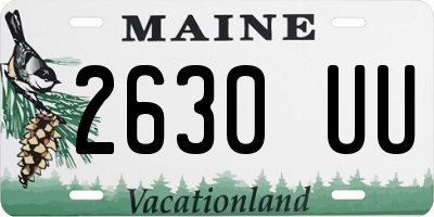 ME license plate 2630UU