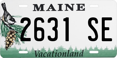 ME license plate 2631SE