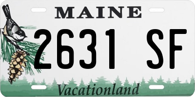 ME license plate 2631SF