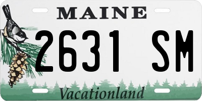 ME license plate 2631SM