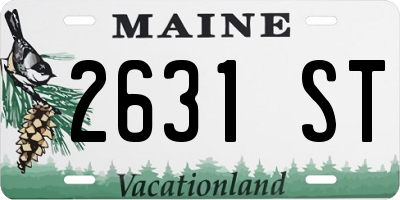 ME license plate 2631ST