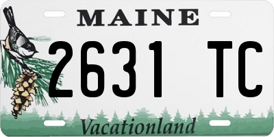 ME license plate 2631TC