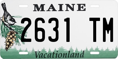 ME license plate 2631TM