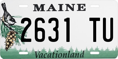 ME license plate 2631TU