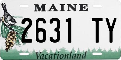 ME license plate 2631TY