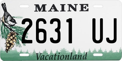 ME license plate 2631UJ