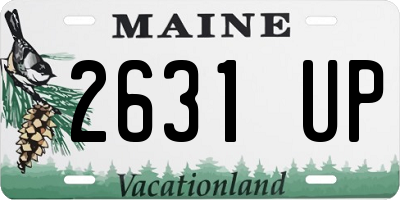 ME license plate 2631UP
