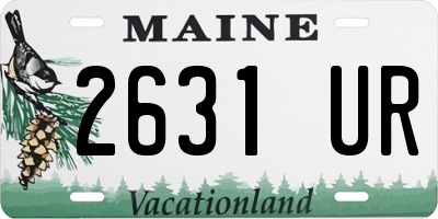 ME license plate 2631UR