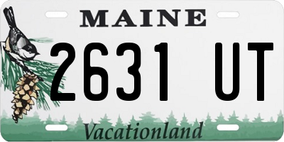 ME license plate 2631UT