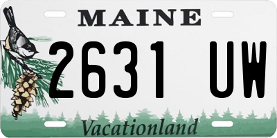 ME license plate 2631UW