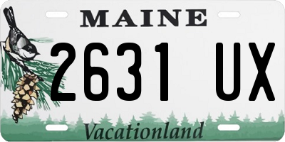 ME license plate 2631UX