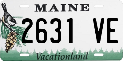 ME license plate 2631VE