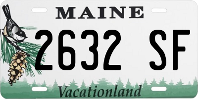 ME license plate 2632SF