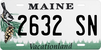 ME license plate 2632SN