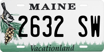 ME license plate 2632SW