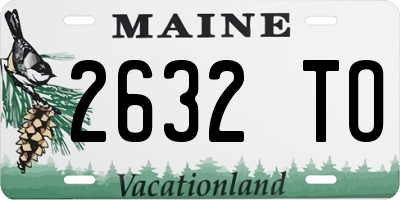 ME license plate 2632TO