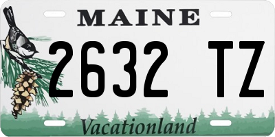 ME license plate 2632TZ