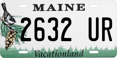 ME license plate 2632UR