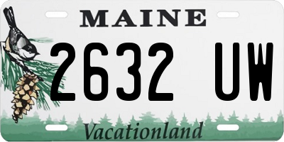 ME license plate 2632UW