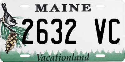 ME license plate 2632VC