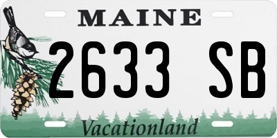 ME license plate 2633SB