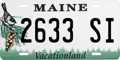 ME license plate 2633SI