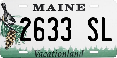 ME license plate 2633SL
