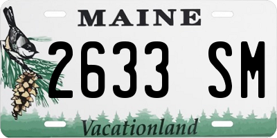 ME license plate 2633SM