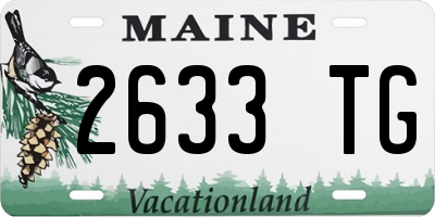 ME license plate 2633TG