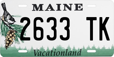 ME license plate 2633TK
