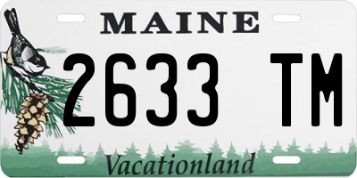ME license plate 2633TM