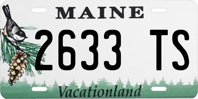 ME license plate 2633TS