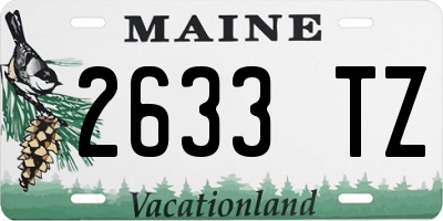 ME license plate 2633TZ