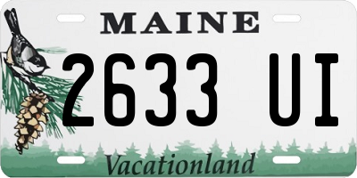 ME license plate 2633UI