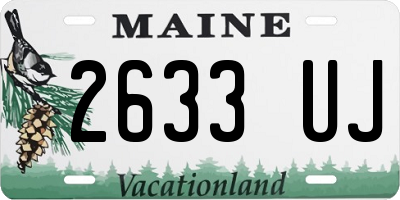 ME license plate 2633UJ