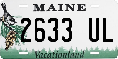 ME license plate 2633UL