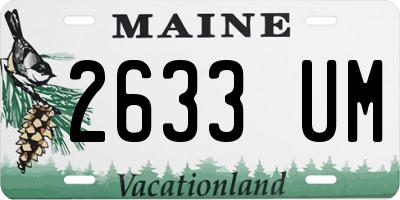 ME license plate 2633UM